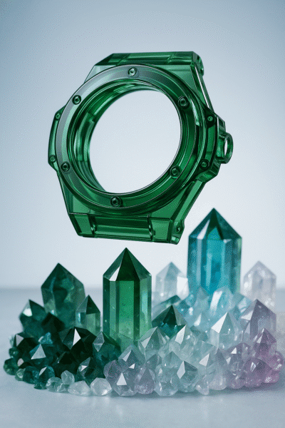 Green sapphire watch case
